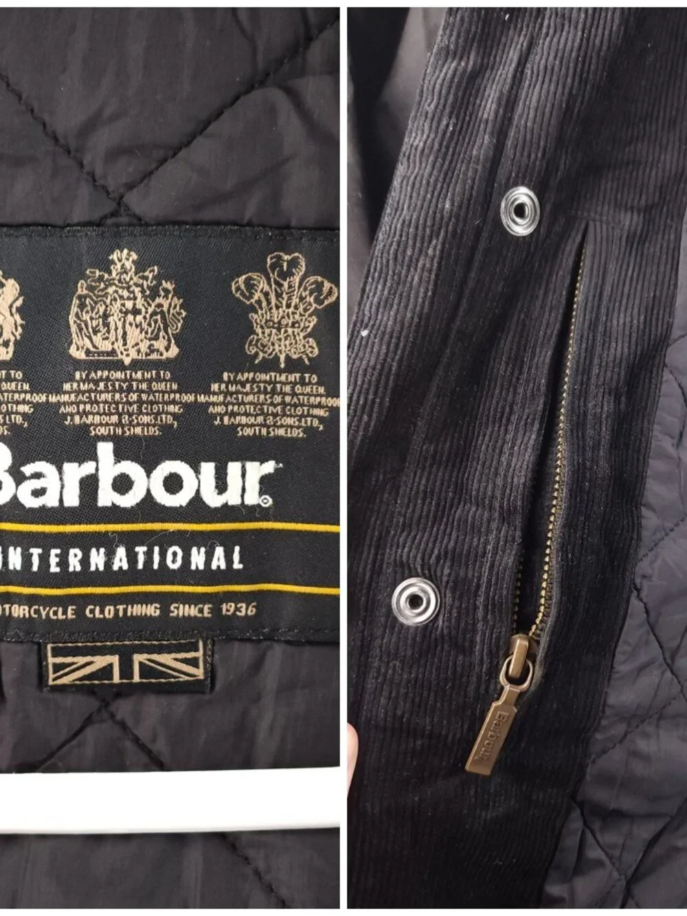 Barbour SURTEES International Medium Gray Insulated Winter Wax Jacket Men Biker